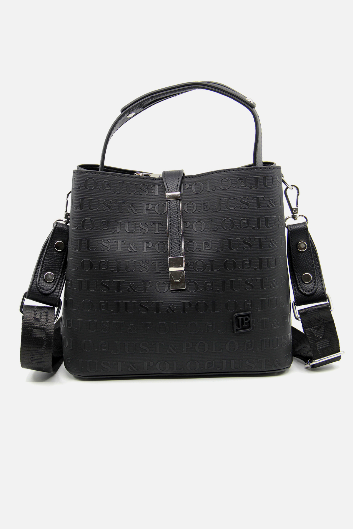Just Polo Kadın Yeni Sezon Siyah Omuz Çanta - Görsel 3