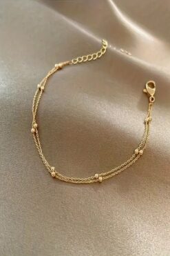 KOBA Altın Kaplama Kadın Şık Zincir Bileklik