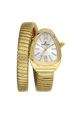 Daniel Klein DK YENİ YILAN MODELİ Gold Çelik Bilezik Kadın Kol Saati+ Hediye Bileklik