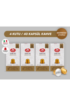 Saquella caffe Saquella Grand Cru Kapsül Kahve 40 Adet 4'lü Set