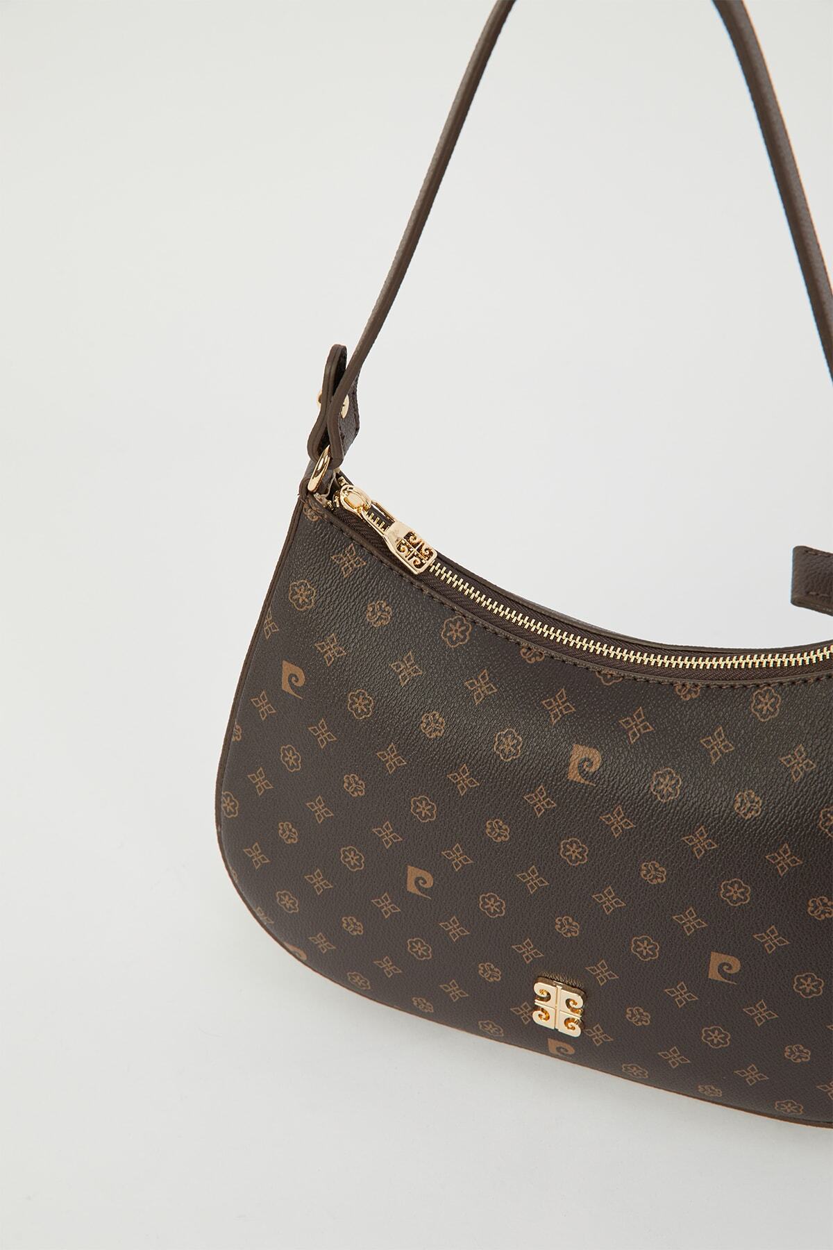 Pierre Cardin Kahve Monogram Kadın Omuz Çantası 05PO23Y1724 - Görsel 2