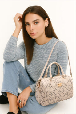 Pierre Cardin Monogram Bej Kadın Omuz Çantası 05PO25Y2521