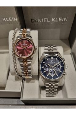 Daniel Klein YENİ MODEL MÜRDÜM VE LACİVERT kadran Sevgili Kol Saati 2 li