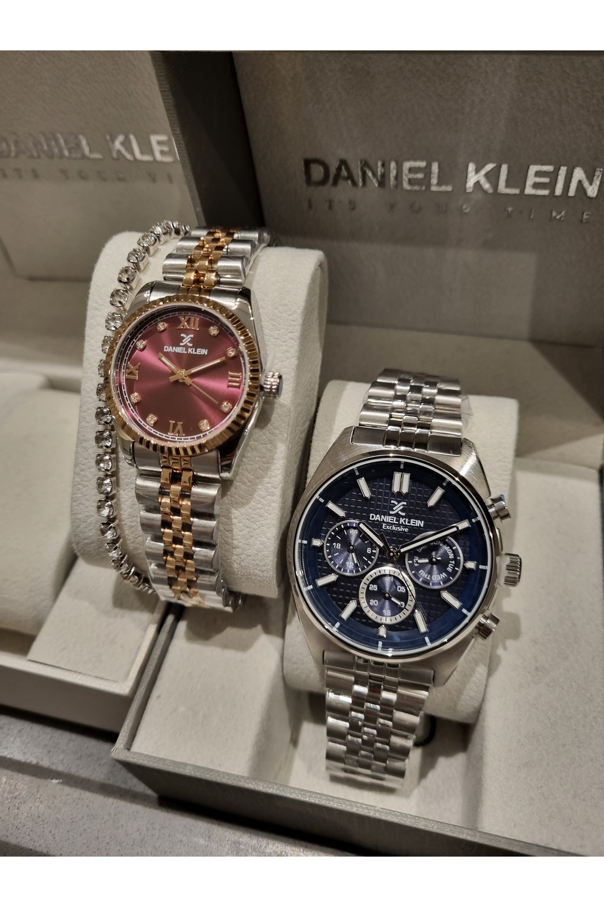 Daniel Klein YENİ MODEL MÜRDÜM VE LACİVERT kadran Sevgili Kol Saati 2 li - Görsel 2