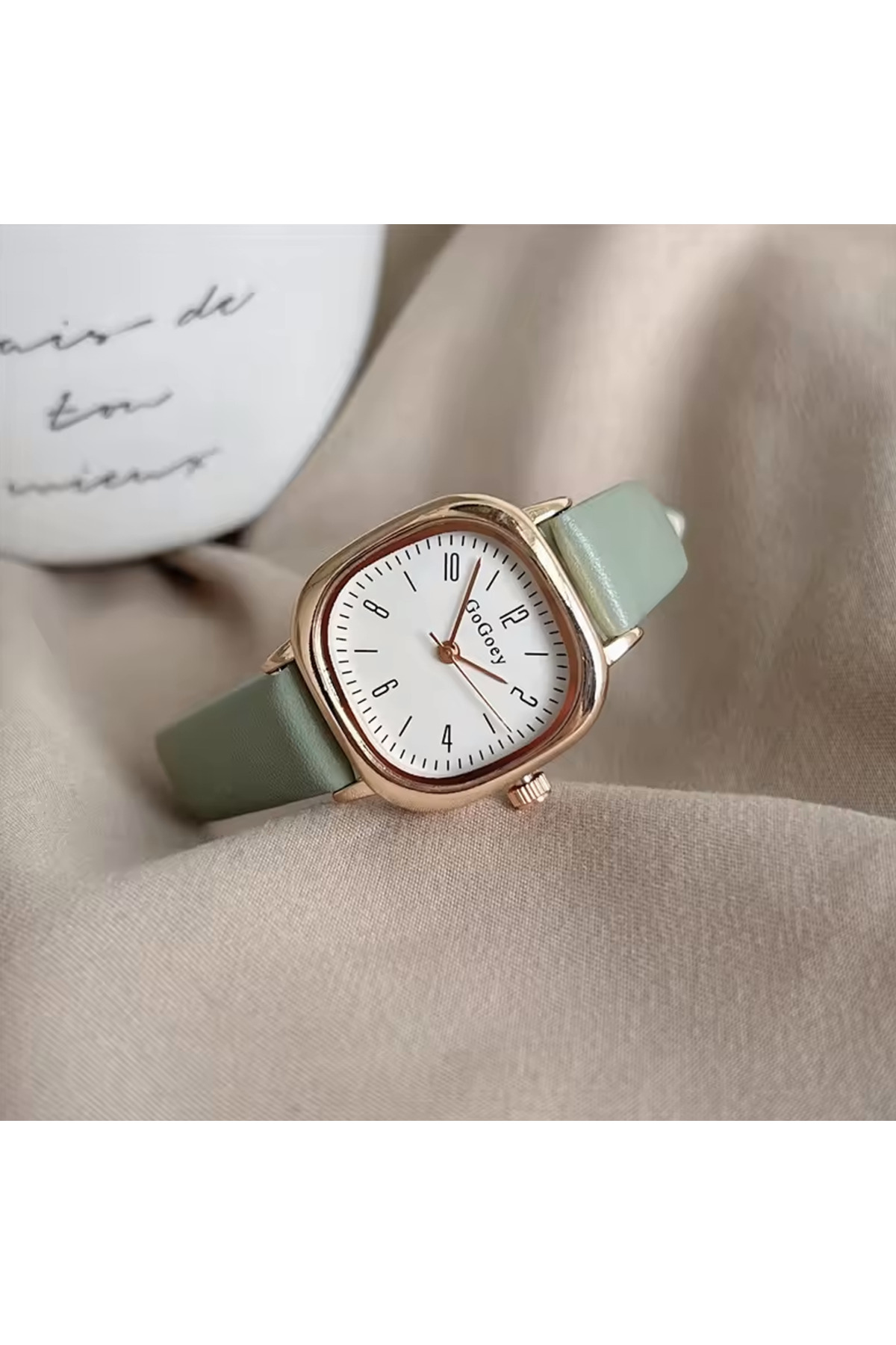 Toz Vintage Yeşil Yuma Vintage Retro Saat - Görsel 3