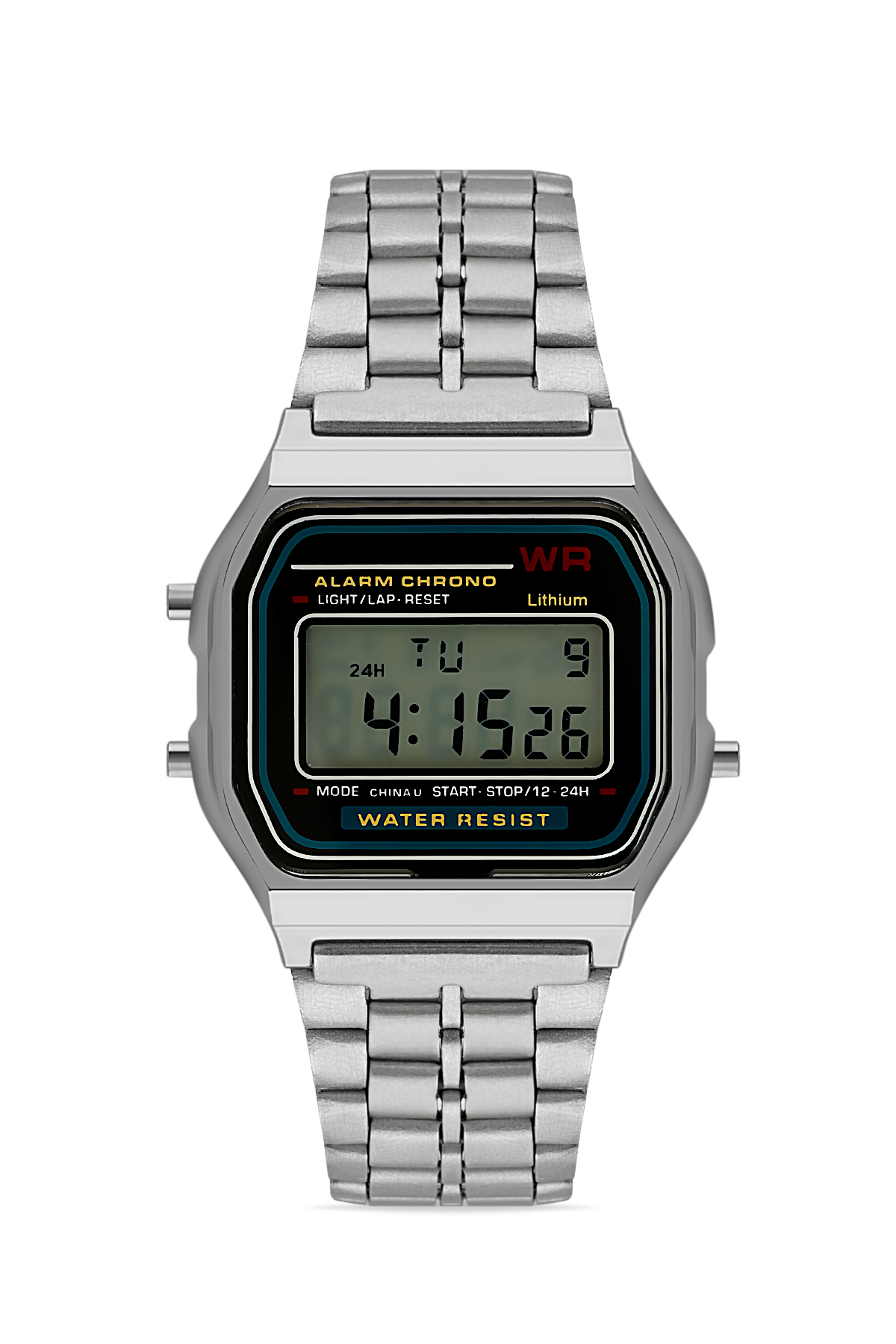 Ticarto Unisex Gümüş Retro Digital Kol Saati TCTSR003902S0330