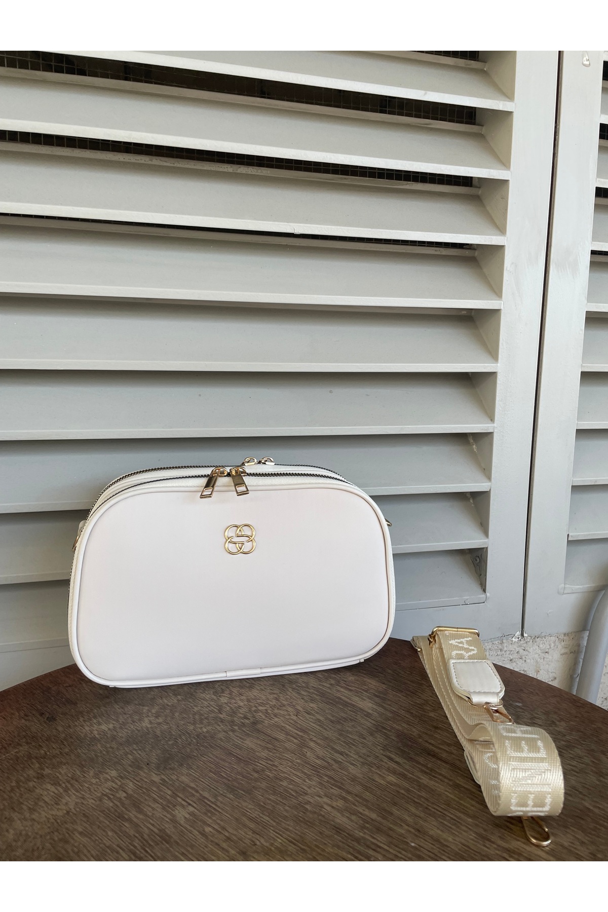 MUJGAN Kadın Krem Omuz Çantası Buzy Saten Deri 3 Bölmeli Ayarlanabilir Askılı Kaliteli El Ve Omuz Çantası - Görsel 2