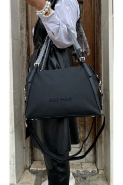 Just Polo Justpolo Kadın Siyah Büyük Boy Omuz Çantası Ayarlanabilir Uzun Askılı (okul boy)