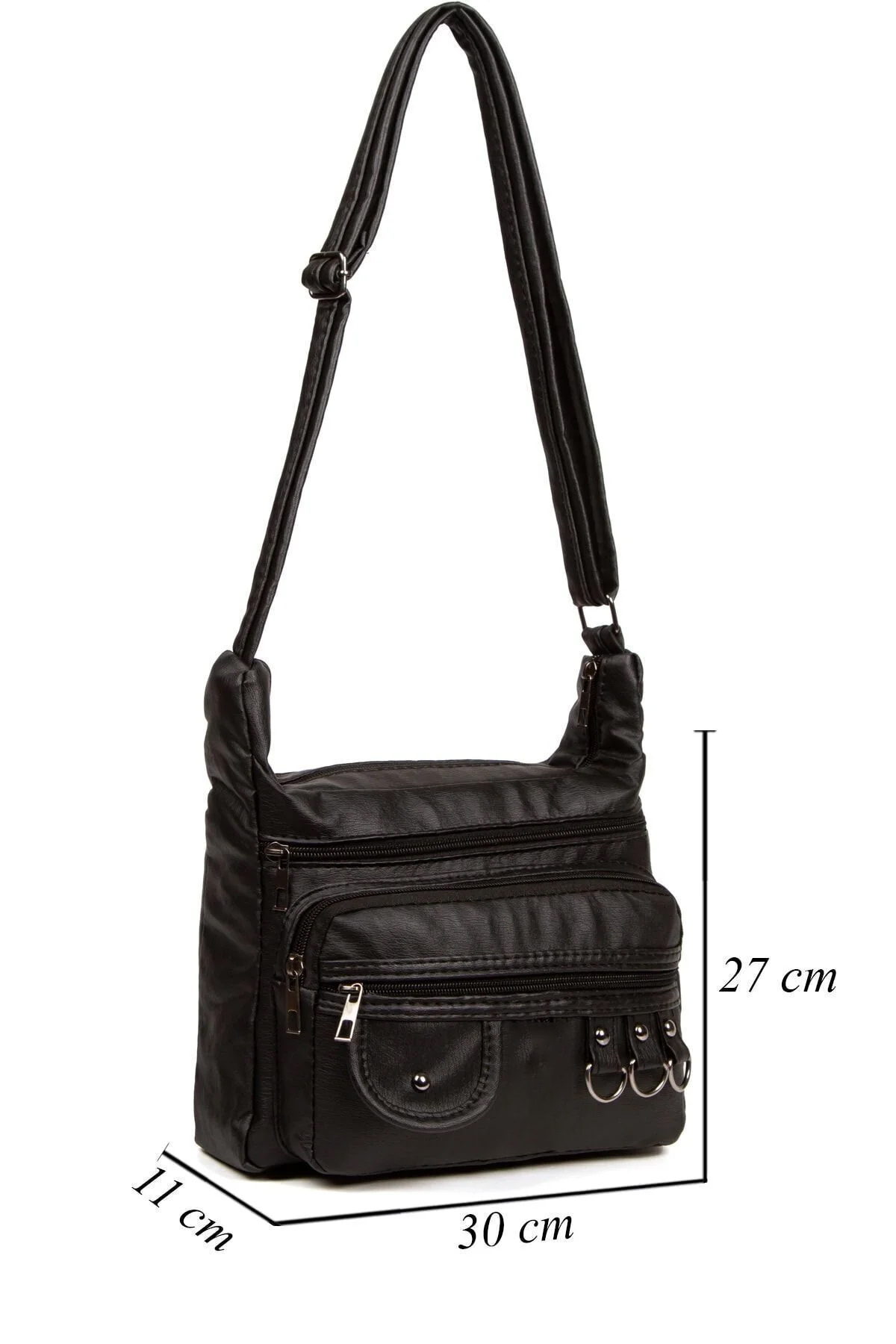 Av A Dos Kadın Yıkama Deri Omuz Çantası Çok Bölmeli Gözlü Kadın Çanta Çapraz Askılı Çapraz Askılı - Görsel 3