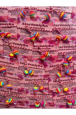 BeryDenz 5 Adet Gökkuşağı Boncuklu Marteniçka Şans Ve Dilek Bilekliği(KARTLI HEDİYE PAKETLİ)