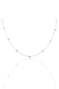 Söğütlü Silver Gümüş Sıra Taşlı 45 Cm Kolye Sgtl9830rodaj