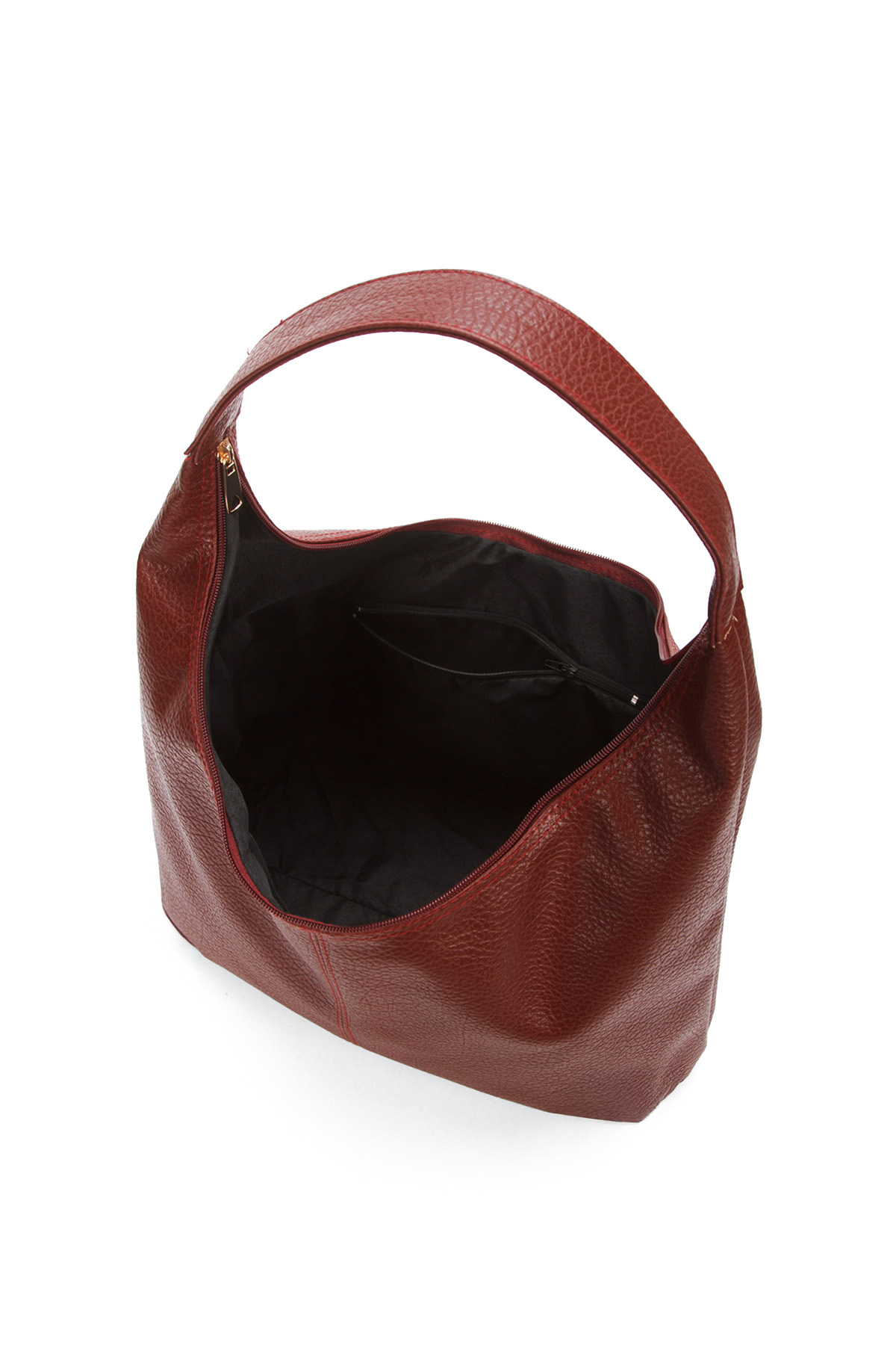 Adelina Bags Kadın Salaş Yumuşak Dokulu Büyük Boy Bordo Omuz ve Tote Çanta - Görsel 3