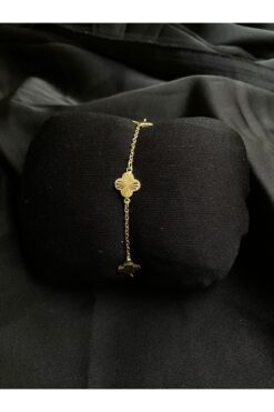 Passionis Jewelry Vanclef muadil gold yonca bileklik