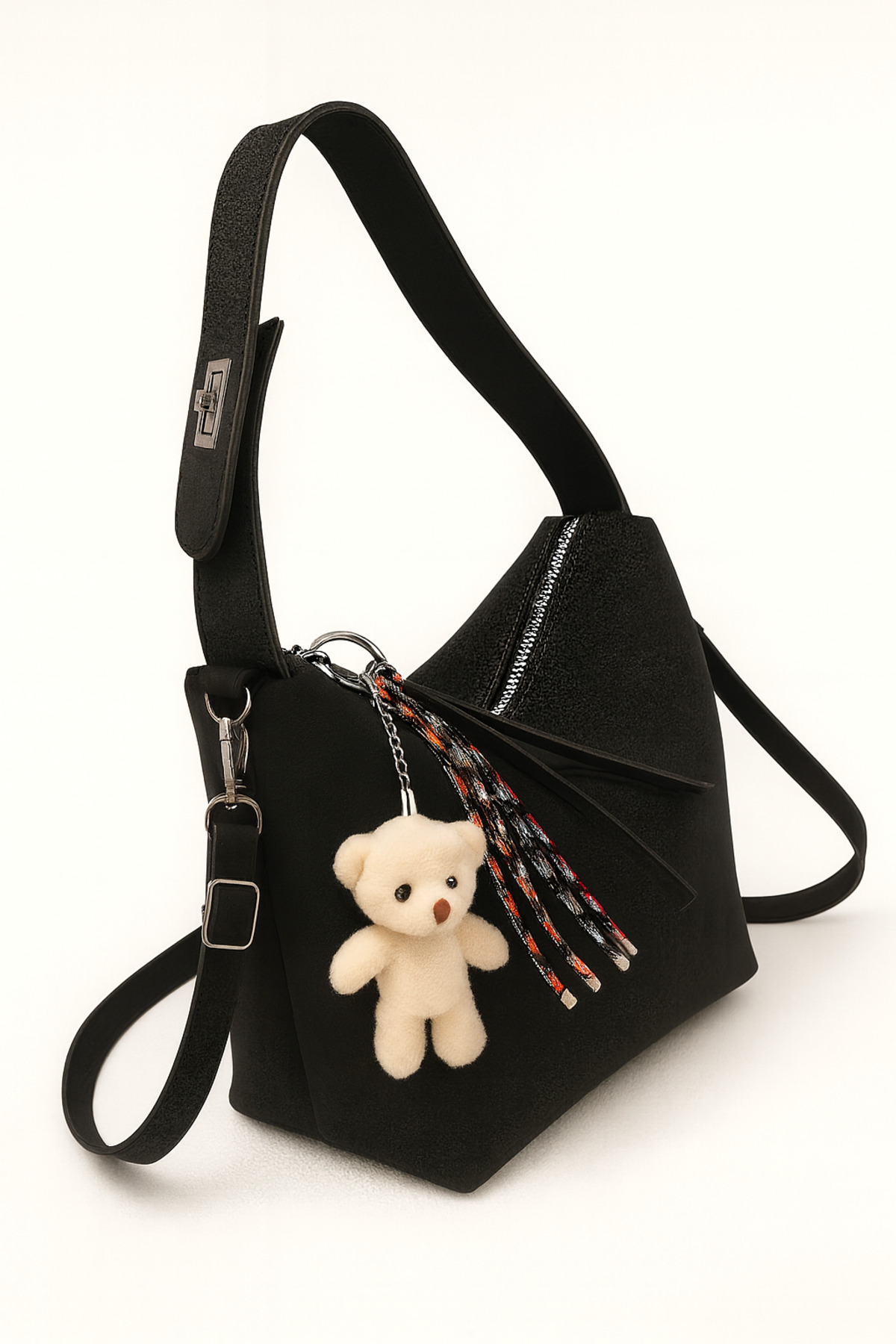 zetus Sydney Model Ayarlanabilir Askılı Kadın El ve Omuz Çantası ( Charm Hediyelidir)