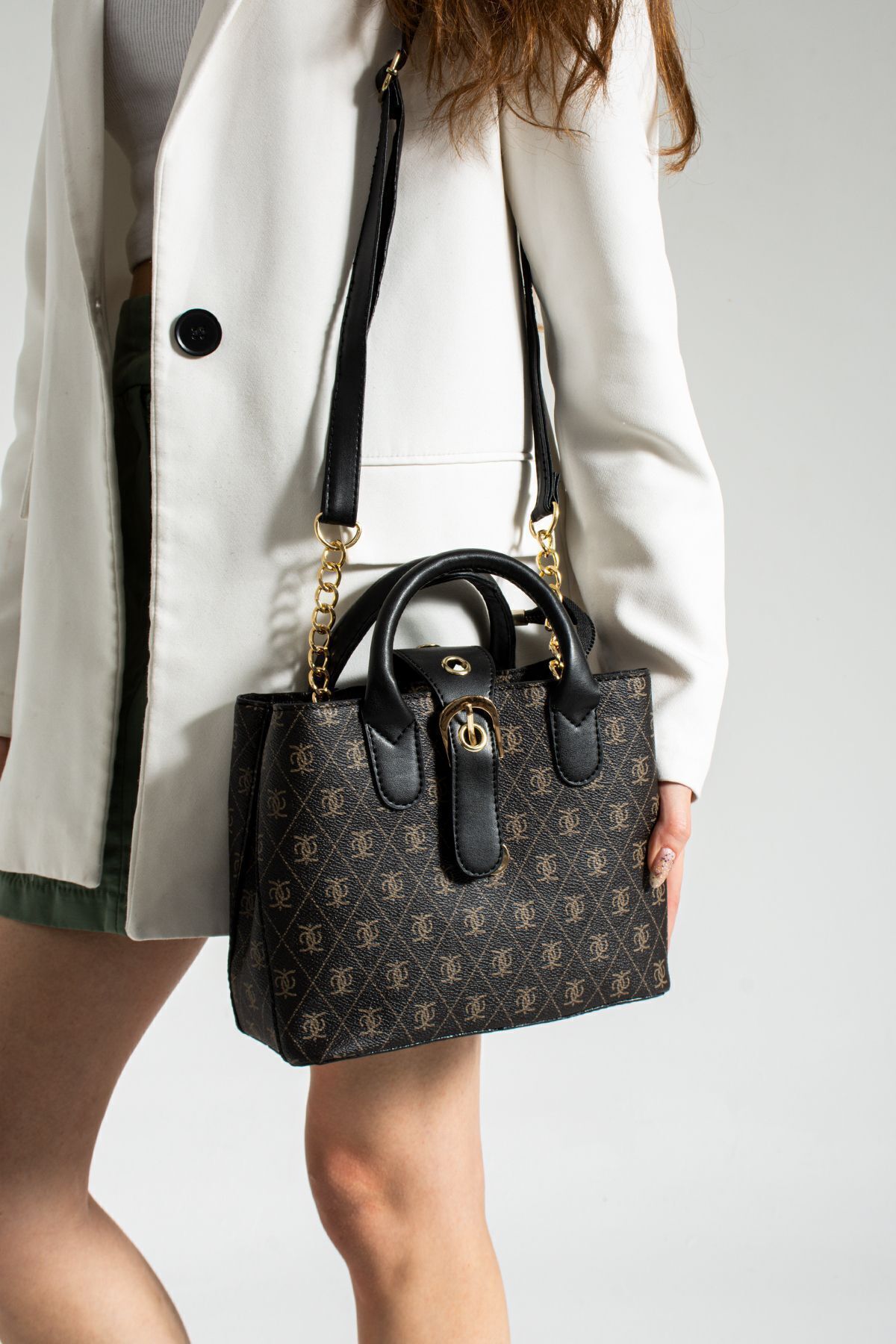 Rosmod Kadın Acı Kahve Venüs Desenli Deri Omuz Ve El Askılı Çıtçıt Fermuar Kapama El Ve Omuz Çantası - Görsel 2