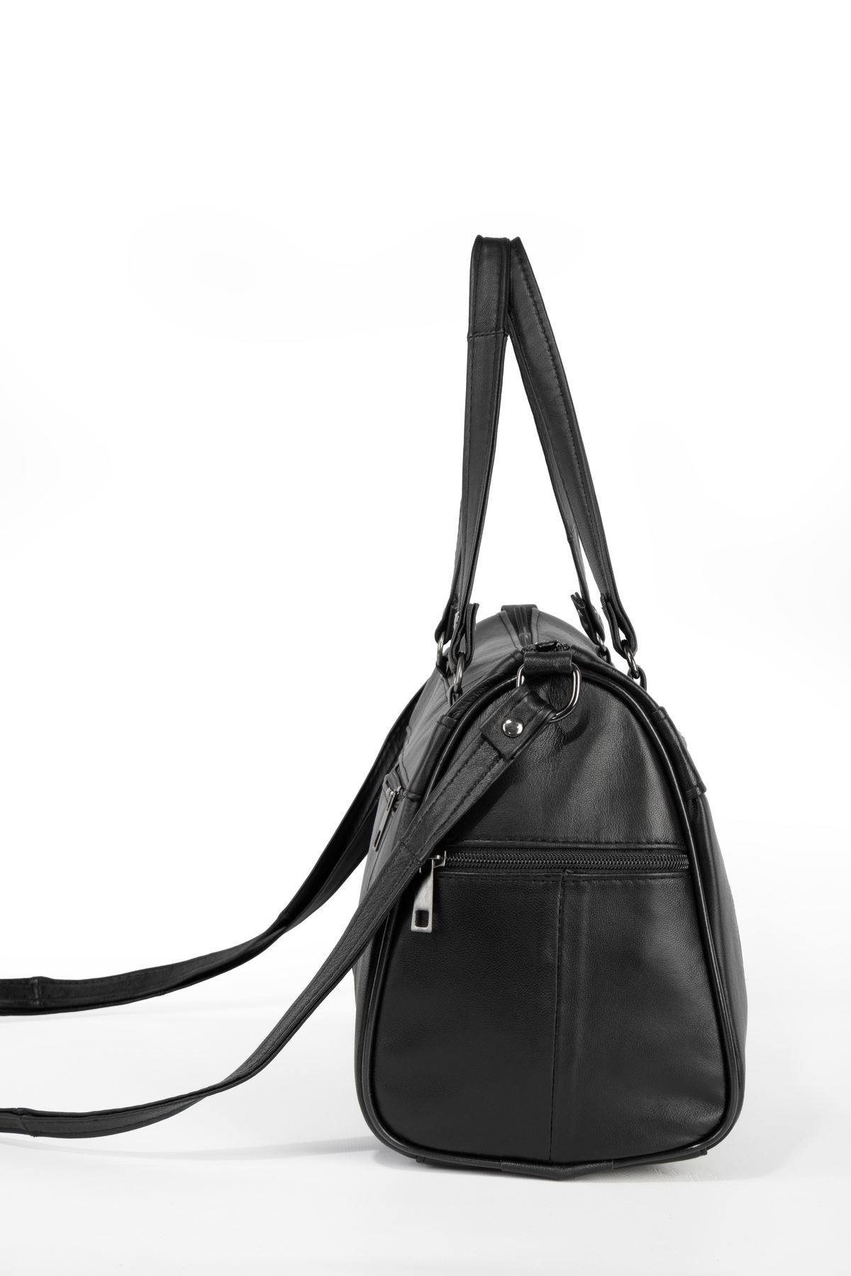 westbag Hakiki Deri Lüks Siyah Kol Omuz Askılı Çapraz Postacı Çok Gözlü Siyah Çanta - Görsel 3