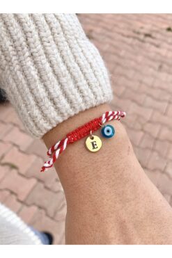 Atelier Çağla Harfli Nazar Boncuklu Marteniçka Şans Bileklik