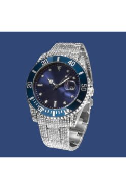 ÇENÇEN Unısex Yüksek Kalite Full Taşlı Çelik Kordon Saat