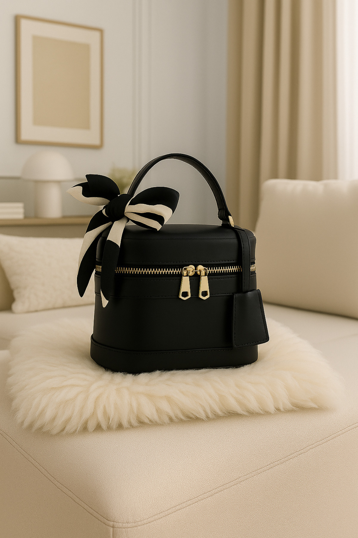 NOTHING Kadın Siyah Dikdörtgen Formlu Çapraz Askılı El ve Omuz Çantası Melina