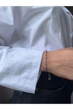 Ressia Pembe Trapez Taşlı Asansörlü Bileklik