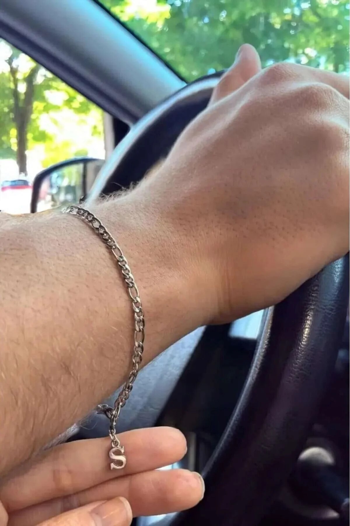 GLANZEND Sevgililer gününe Çelik Baş Harfli Bileklik Sevgili , Çift , Arkadaş , Bilekliği