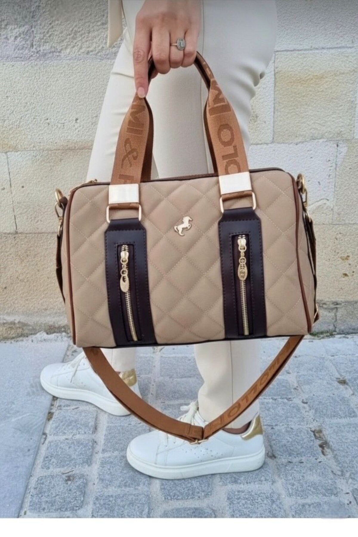 Just Polo kadın silindir model el ve omuz çantası