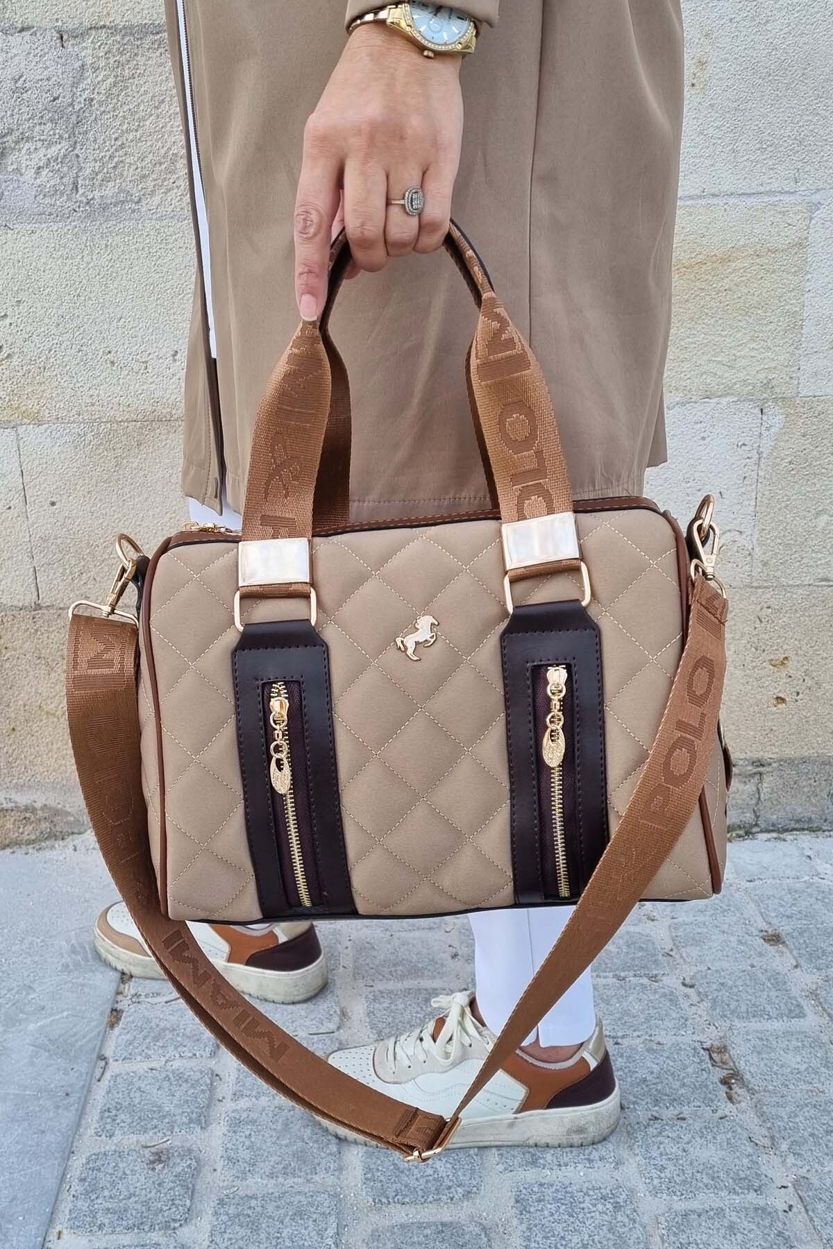 Just Polo kadın silindir model el ve omuz çantası - Görsel 2