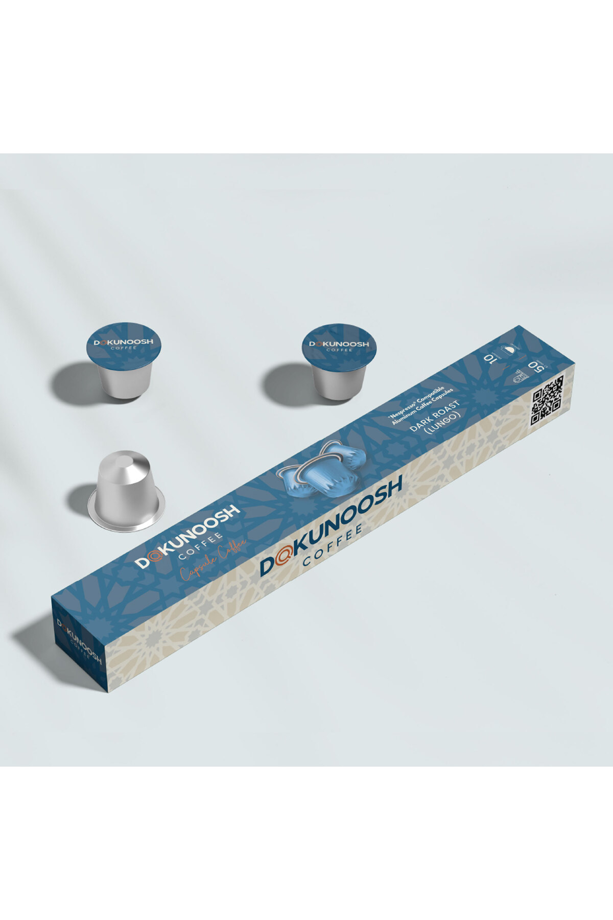 Dokunoosh Nespresso Uyumlu Aluminyum Kapsül Kahve Dark Roast 10'luk (Lungo)