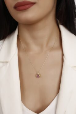 Lia Berto Altın Kaplama Nar 925 Ayar Gümüş Kolye