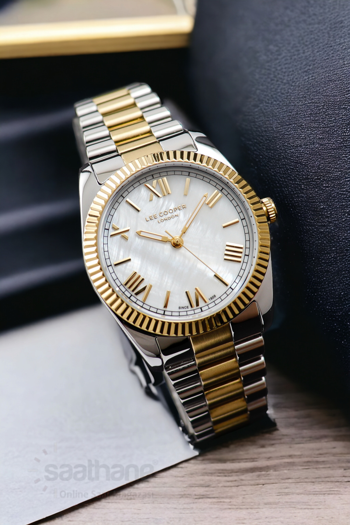 Lee Cooper Orijinal Sedef Kadran Silver Gold Kadın Kol Saati - Görsel 3