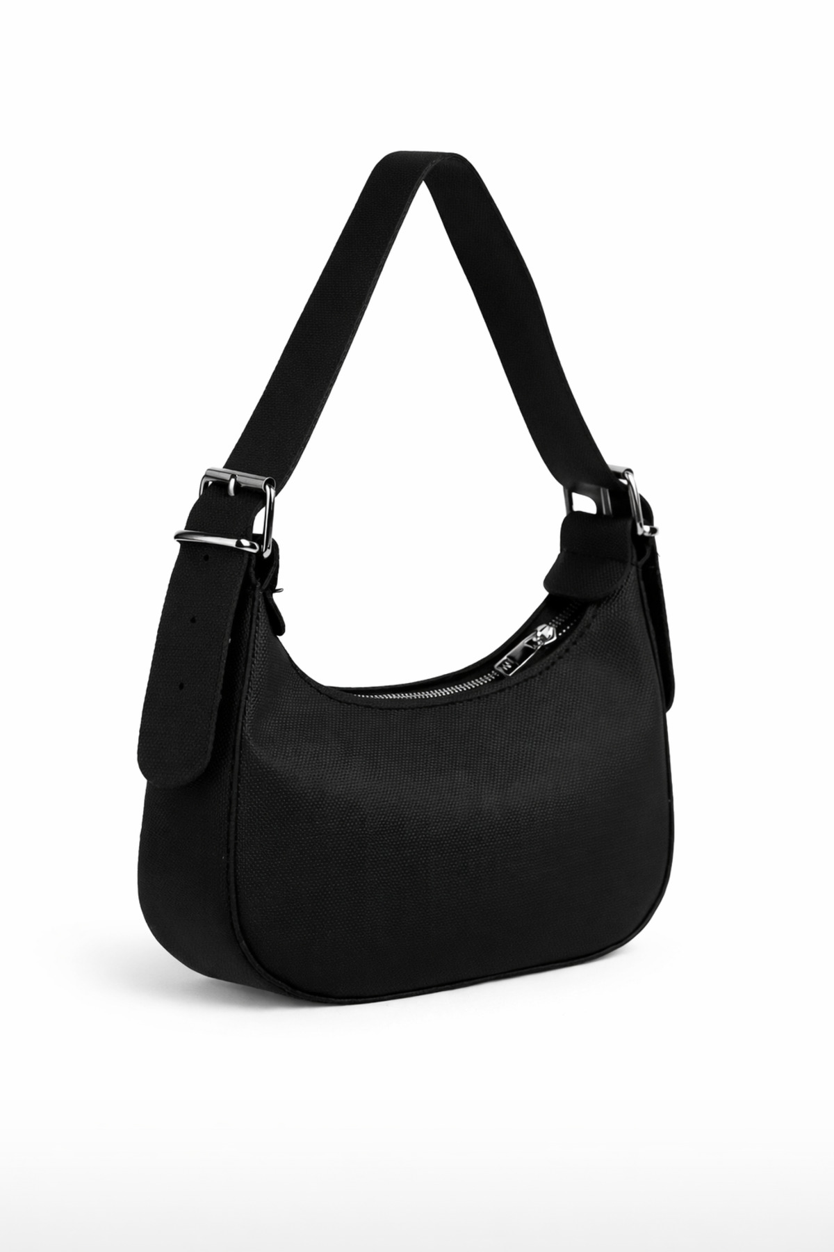 REVENKO Pera Kadın Baget Günlük Omuz Çantası Siyah