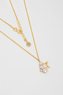 So CHIC... Nova 18 Ayar Sarı Altın Kaplama 45 Cm Gümüş Kolye