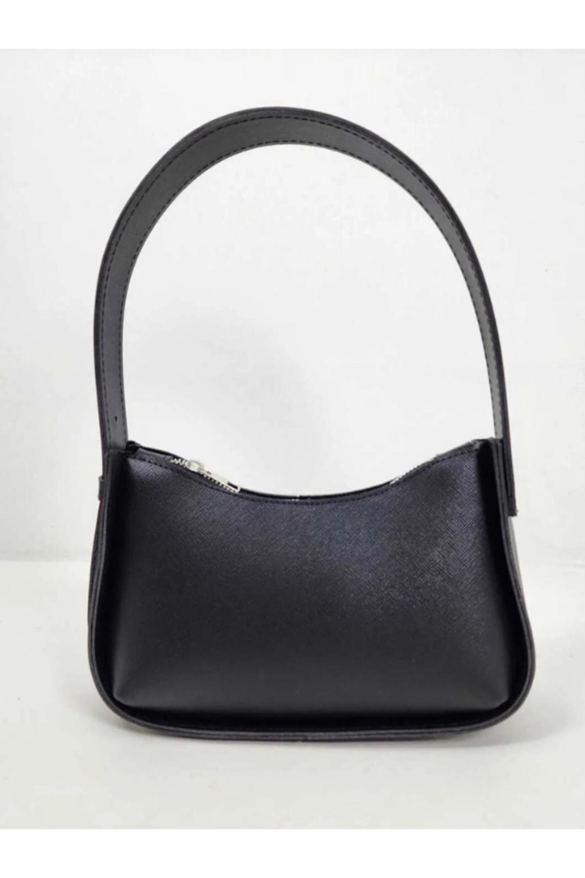 bag&more Kadın Düz Desenli Beyaz Baget Çanta - Görsel 3