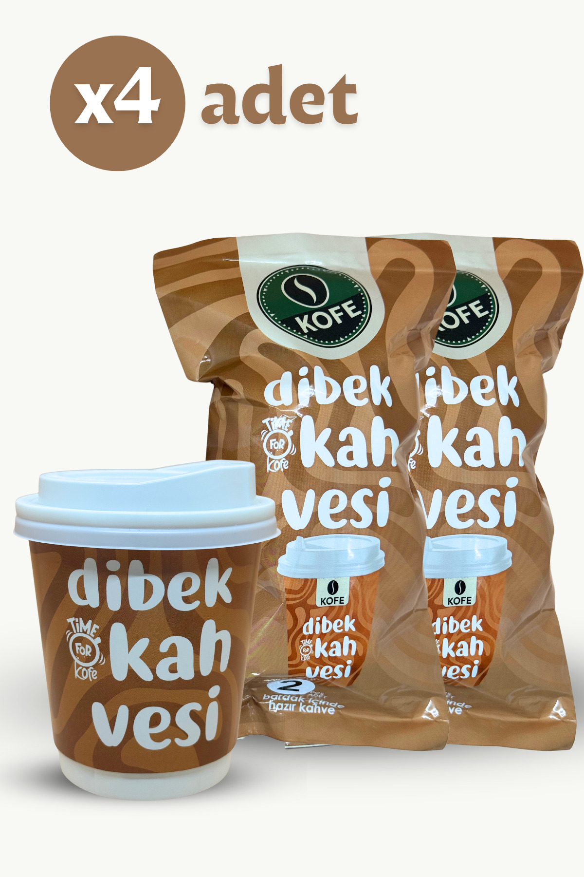 KOFE Dibek Hazır Bardak Kahve 4'Lü