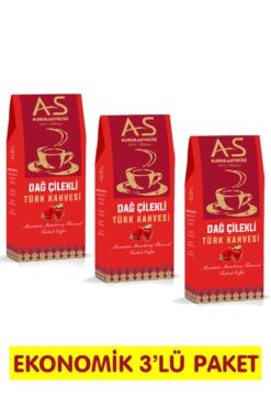 AS Kurukahvecisi Dağ Çilekli Türk Kahvesi 100 Gr. X 3 Adet