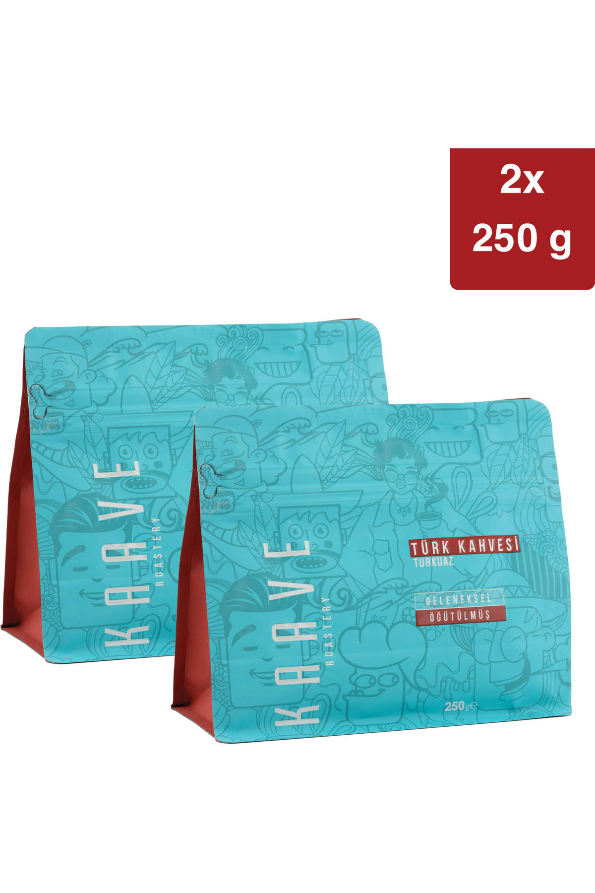 Kaave Roastery Türk Kahvesi Turkuaz 250 Gr*2'li Tanışma Paketi