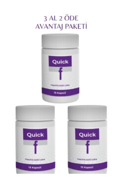 Quick F (Q.U.İ.C.K.-F.) Takviye Edici Gıda Kapsülü 3 Al 2 Öde Çay Hediyesiyle