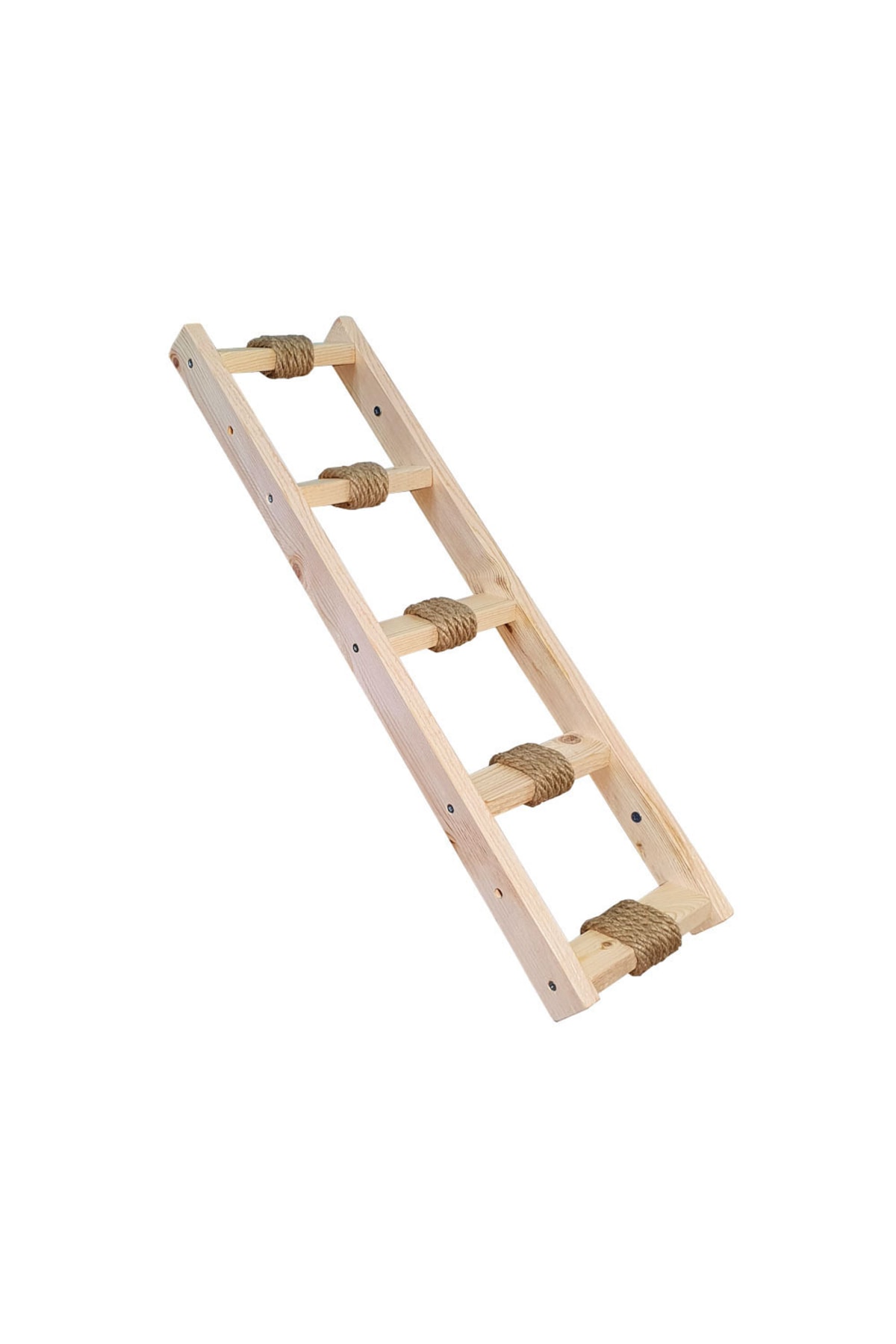 Barış Dizayn Doğal Ahşap Duvara Monte Kedi Merdiveni Köpek Merdiveni Sağ Sol Uyumlu (60cm) - Görsel 2