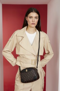 Pierre Cardin Kahve Monogram Kadın Omuz Çantası 05PO22Y1534