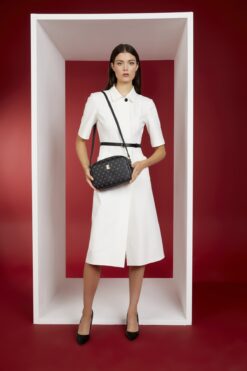 Pierre Cardin Siyah Monogram Kadın Omuz Çantası 05PO22Y1538