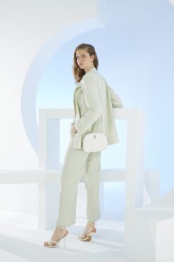 Pierre Cardin Beyaz Monogram Kadın Omuz Çantası 05PO22Y1534