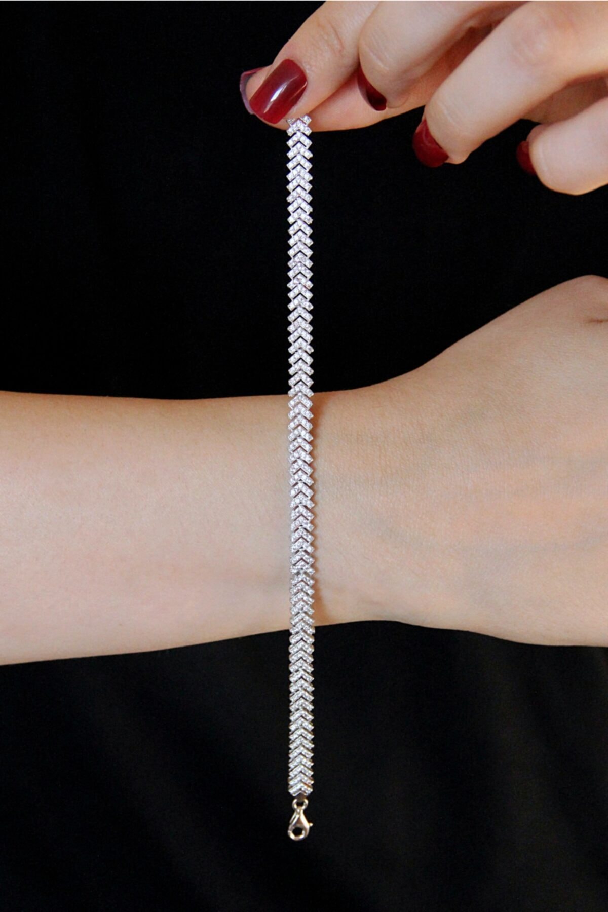 Argentum Concept 925 Ayar Gümüş V Çavuş Model Su Yolu Bileklik - 45084002 - Görsel 2