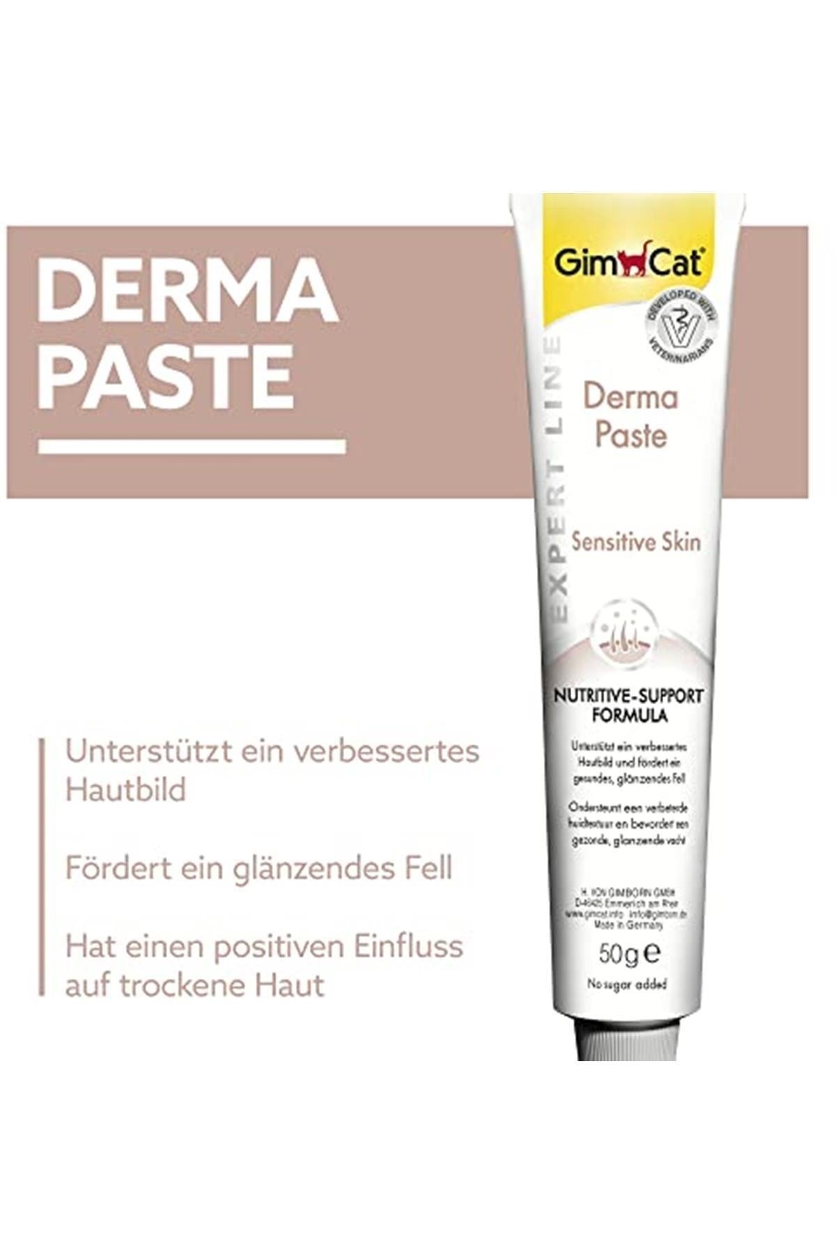 Gimcat Derma Paste Deri ve Tüy Sağlığı Destekleyici Kedi Macunu 50gr - Görsel 2