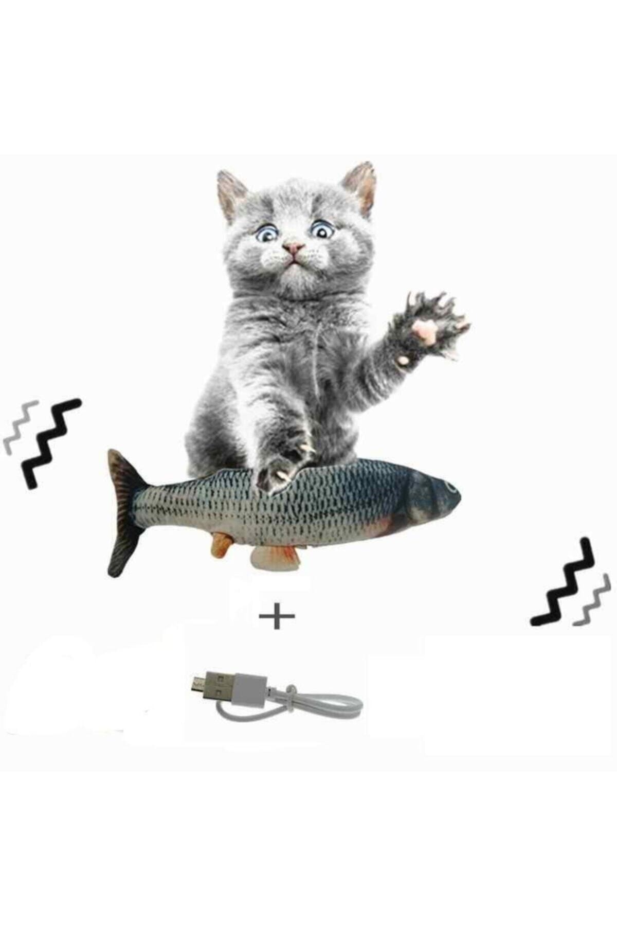 NEWSTORE HOME Hareketli Balık Kedi Oyuncağı 30 cm - Görsel 2