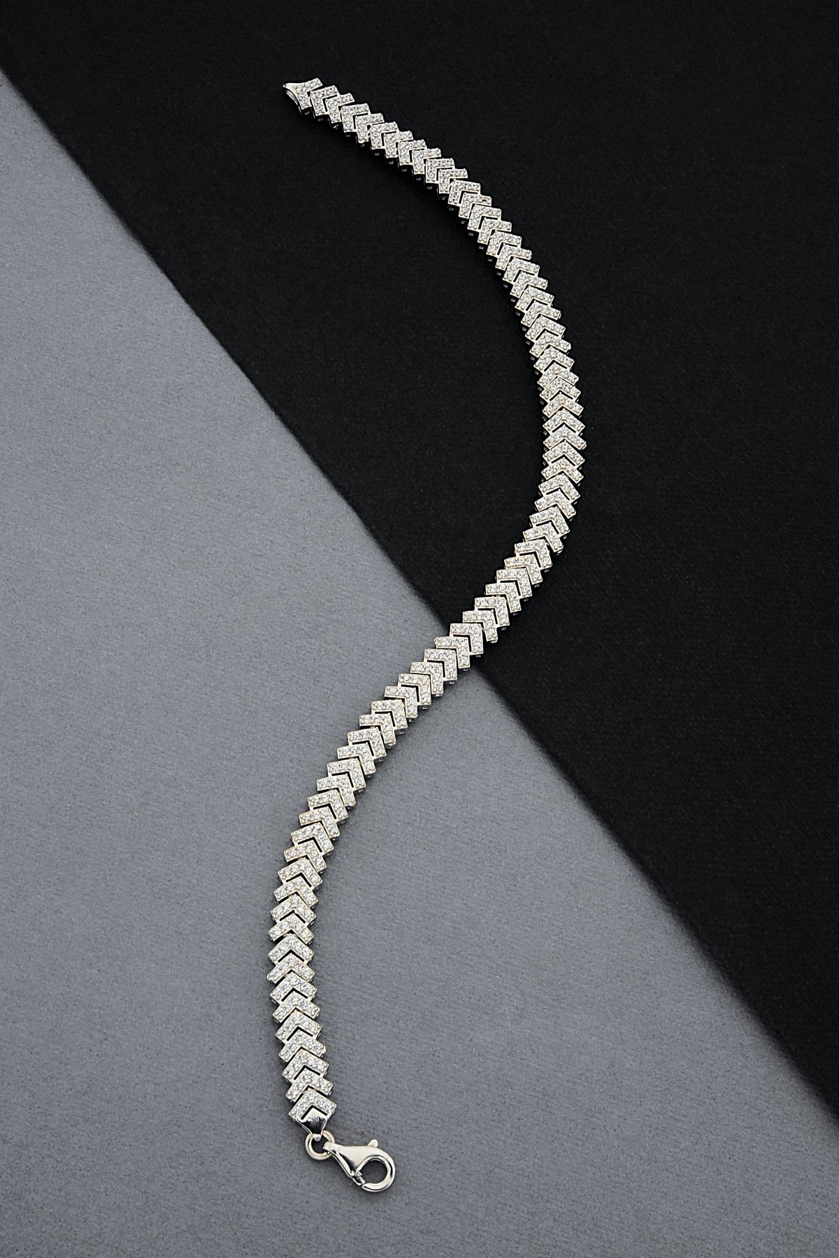 Argentum Concept 925 Ayar Gümüş V Çavuş Model Su Yolu Bileklik - 45084002 - Görsel 3