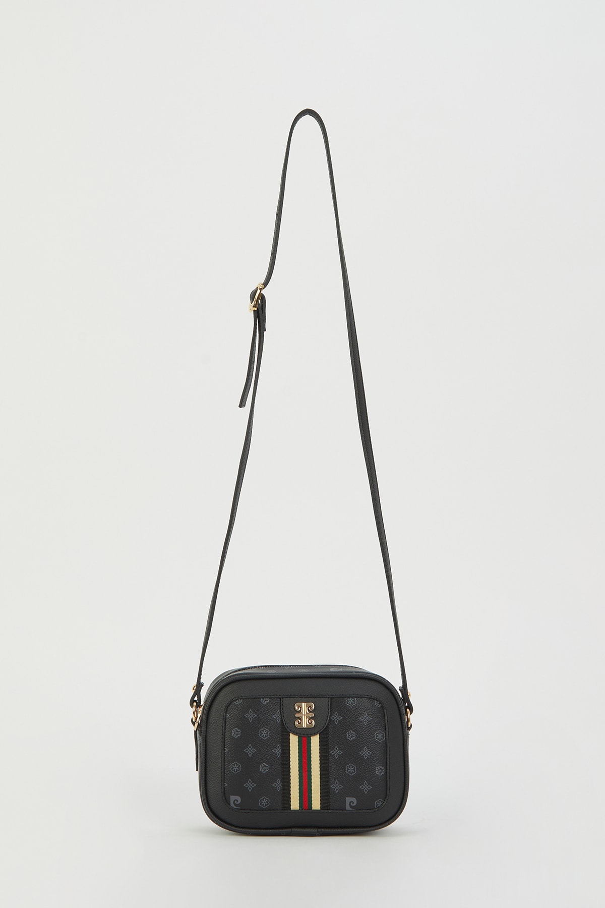 Pierre Cardin Siyah Monogram Kadın Omuz Çantası 05PO23Y1721 - Görsel 2