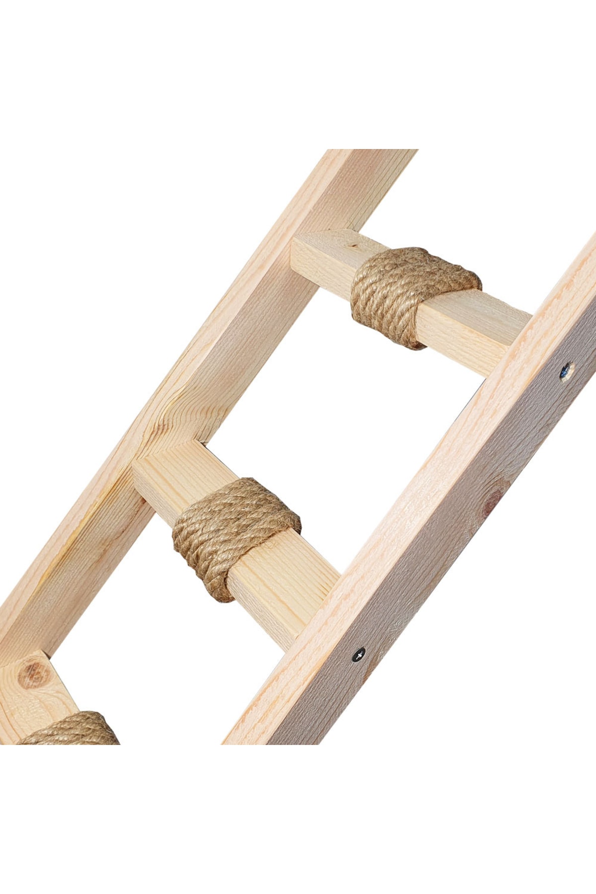 Barış Dizayn Doğal Ahşap Duvara Monte Kedi Merdiveni Köpek Merdiveni Sağ Sol Uyumlu (60cm) - Görsel 3