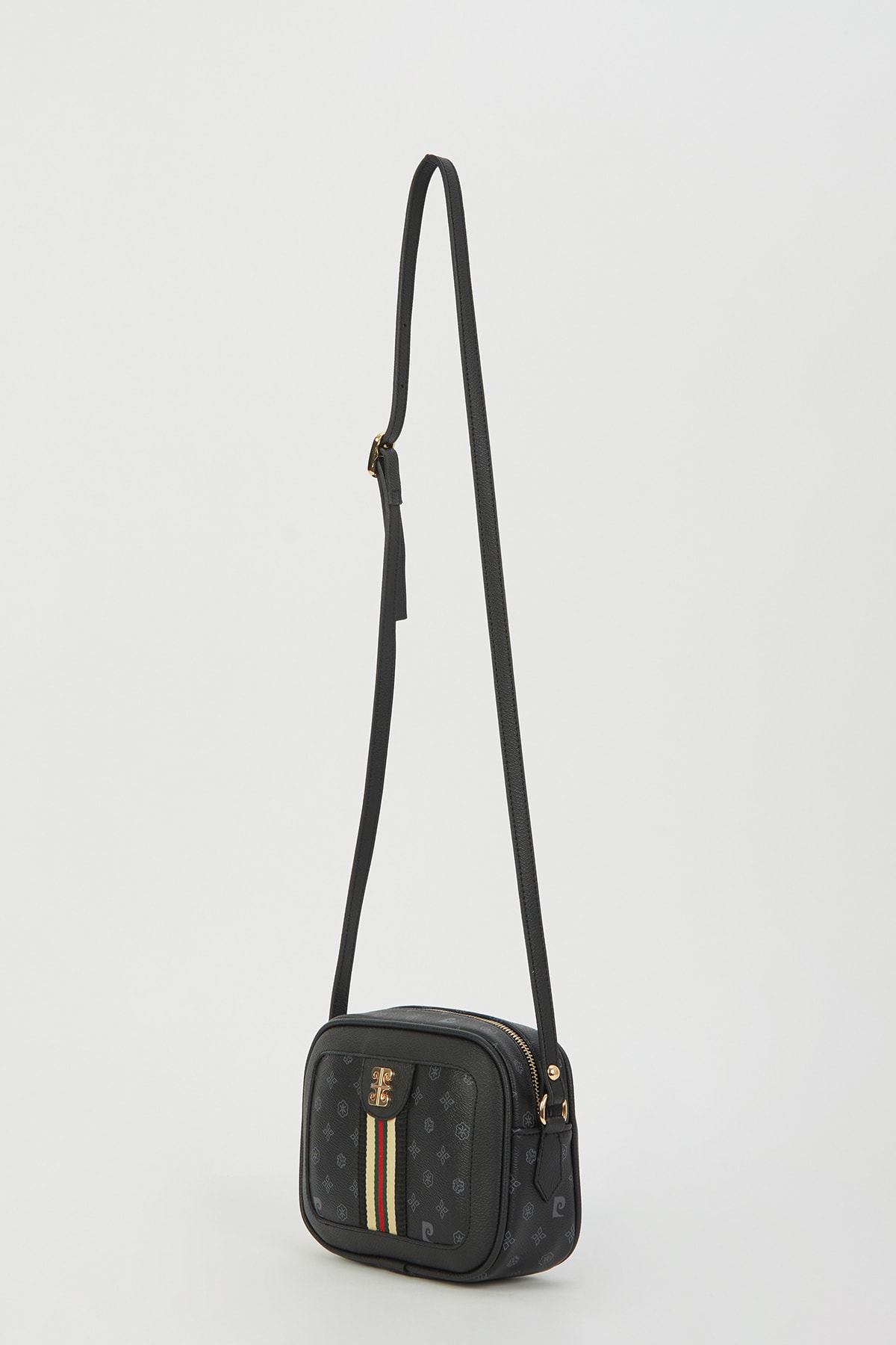 Pierre Cardin Siyah Monogram Kadın Omuz Çantası 05PO23Y1721 - Görsel 3