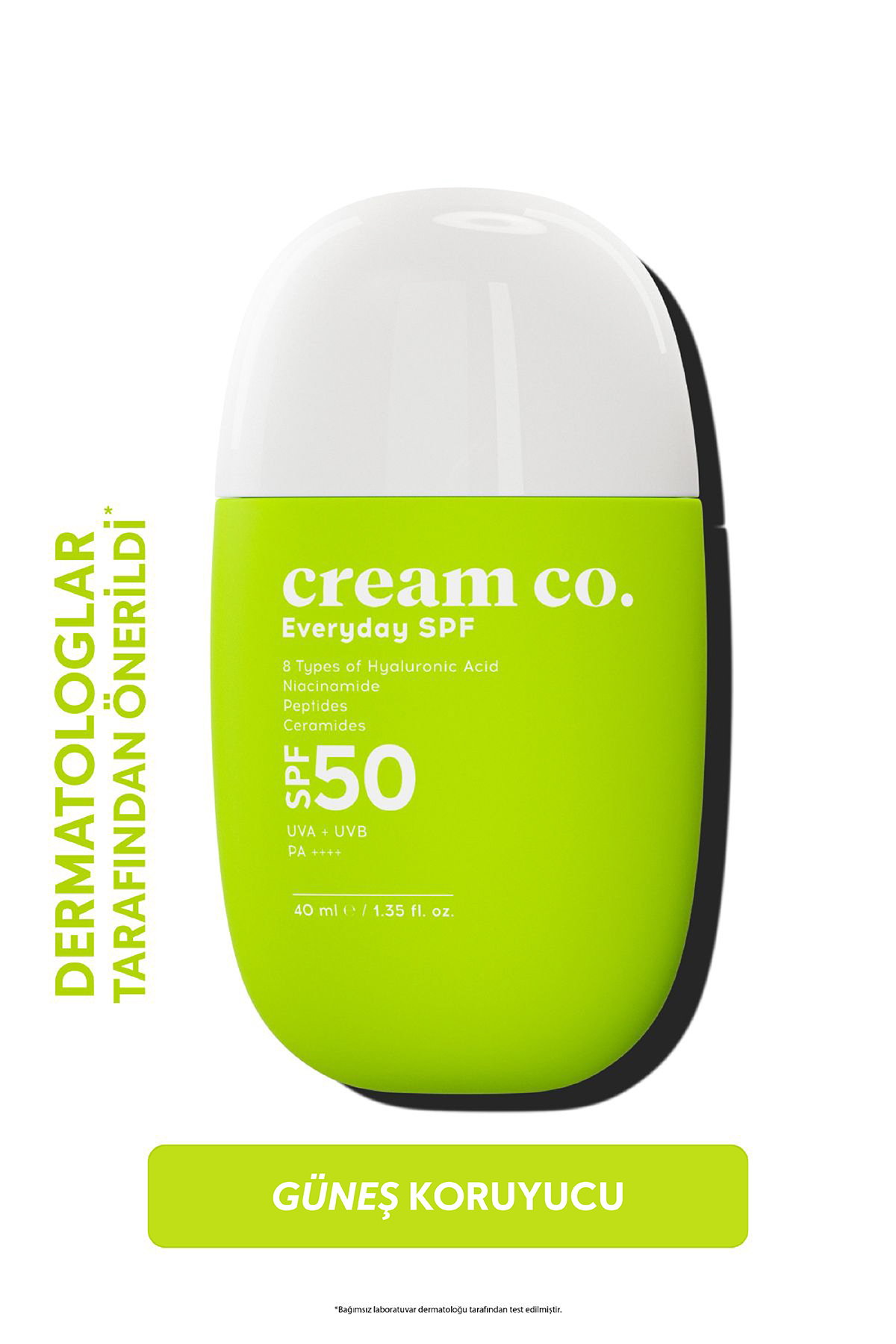 Cream Co. SPF50 Güneş Koruyucu Krem | Leke Karşıtı Nemlendirici Aydınlatıcı | 40 ML | Güneş Serumu