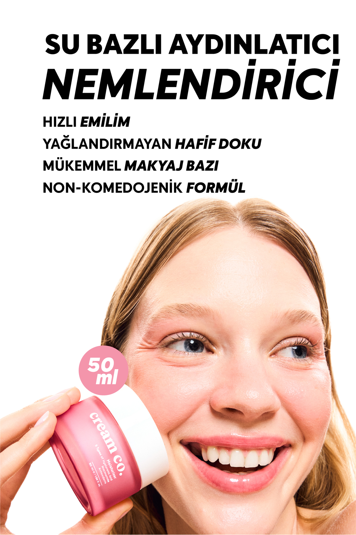 Cream Co. Leke Karşıtı Canlandırıcı Aydınlatıcı Işıltılı Yüz Spreyi Su Bazlı Nemlendirici Yüz Kremi İkili - Görsel 2